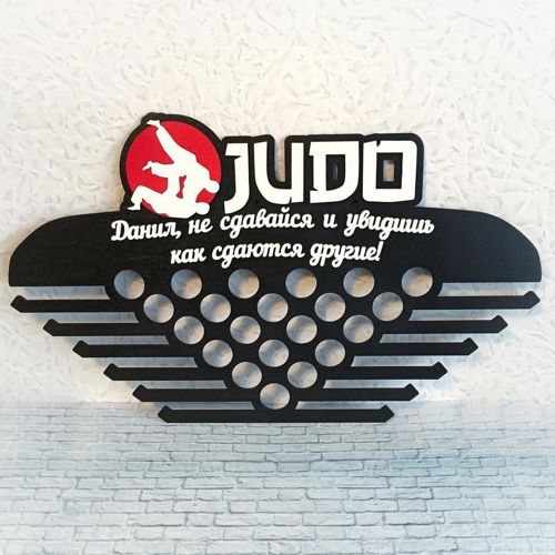 طرح آویز مدال جودو برای برش لیزری - judo medal display hanger for laser cut ve - برای دستگاه CNC چوب و لیزر (سی ان سی)