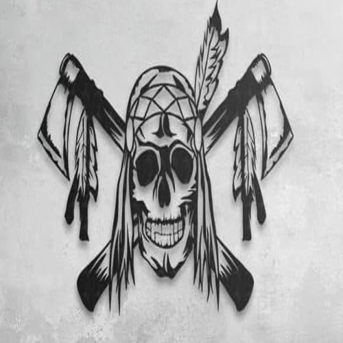 طرح وکتور اسکلت دزدان دریایی کاراییب با دو تبر برای برش - kafatasi avcisi skull - برای دستگاه CNC چوب و لیزر (سی ان سی)