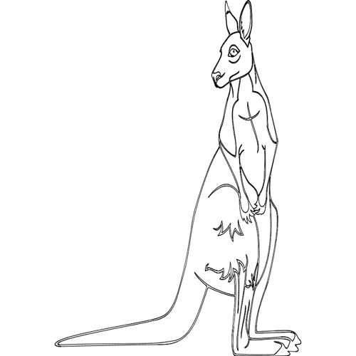 طرح کانگورو حیوان آزاد - kangaroo animal - برای دستگاه CNC چوب و لیزر (سی ان سی)