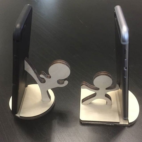 طرح پایه گوشی کاراته برای برش لیزری - karate phone stand for laser cutting ve - برای دستگاه CNC چوب و لیزر (سی ان سی)