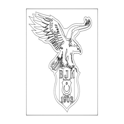 طرح لوگوی کارتال - kartal logo - برای دستگاه CNC چوب و لیزر (سی ان سی)