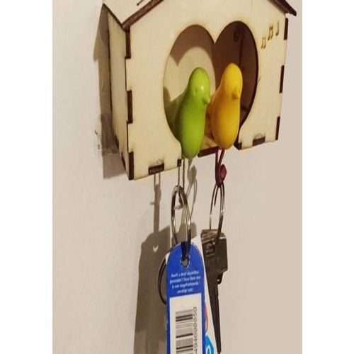 طرح جاکلیدی خانه پرنده لیزری - key holder bird house laser cut ve - برای دستگاه CNC چوب و لیزر (سی ان سی)