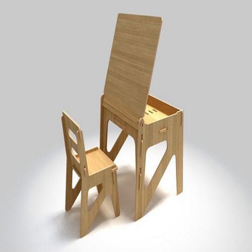 طرح میز میز صندلی کودک - kid desk table chair - برای دستگاه CNC چوب و لیزر (سی ان سی)