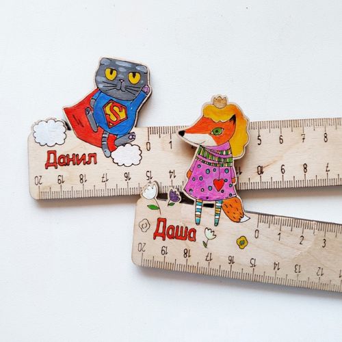 طرح خط‌کش‌های کودکانه لیزری - kids rulers laser cut ve - برای دستگاه CNC چوب و لیزر (سی ان سی)