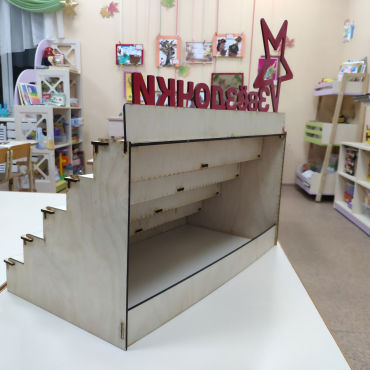 طرح قفسه مهدکودک برای برش لیزری - kindergarten shelf layout for laser cutting ve - برای دستگاه CNC چوب و لیزر (سی ان سی)