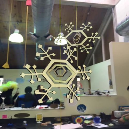 طرح دانه‌های برف جنبشی برای برش لیزری - kinetic snowflakes for laser cut - برای دستگاه CNC چوب و لیزر (سی ان سی)