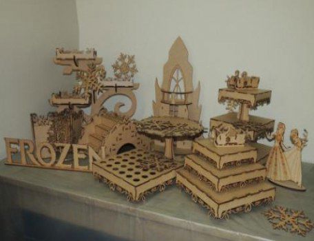 طرح کیت جشن فروزن برای برش لیزری - kit festa frozen for laser cut ve - برای دستگاه CNC چوب و لیزر (سی ان سی)