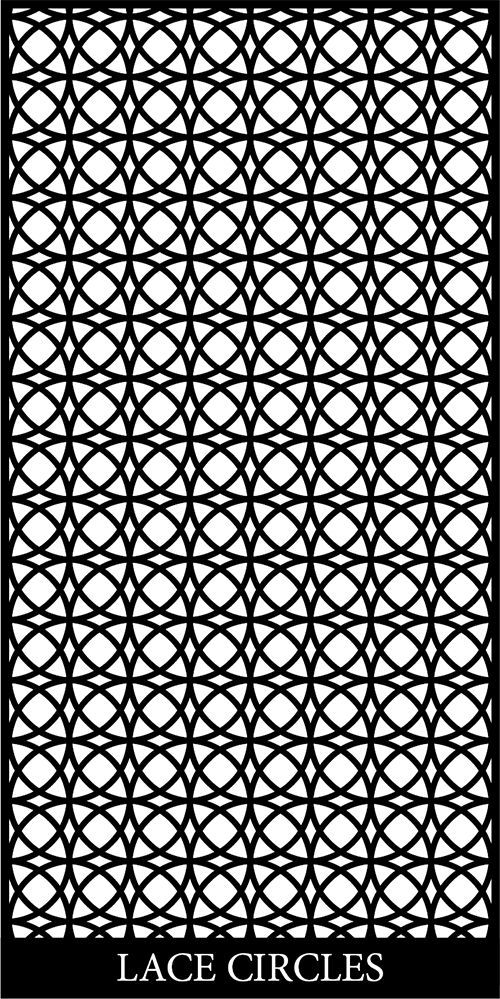 طرح حلقه‌های توری - lace circles - برای دستگاه CNC چوب و لیزر (سی ان سی)