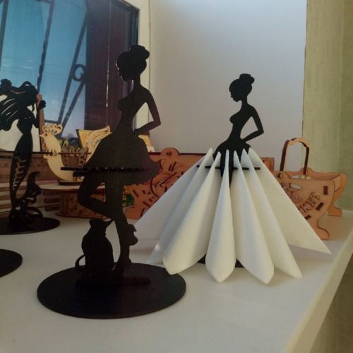 طرح قالب جای دستمال خانمی برش لیزری - lady napkin holder template laser cutting ve - برای دستگاه CNC چوب و لیزر (سی ان سی)