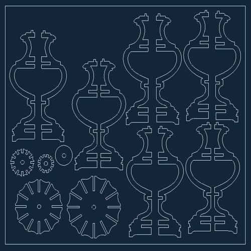 طرح لامپ دوبعدی تخت - lamp 2d flat - برای دستگاه CNC چوب و لیزر (سی ان سی)