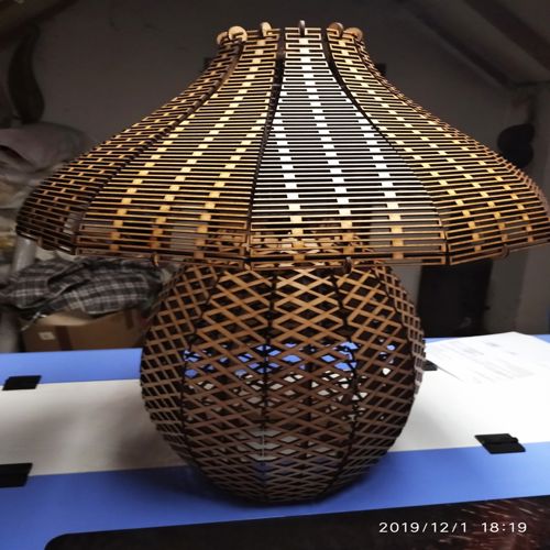 طرح لامپ 3mm mdf e 7 - lamp 3mm mdf e27 - برای دستگاه CNC چوب و لیزر (سی ان سی)