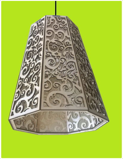 طرح قالب لامپ سیبریایی یخبندان گلخانه - lamp siberian frost template ve - برای دستگاه CNC چوب و لیزر (سی ان سی)