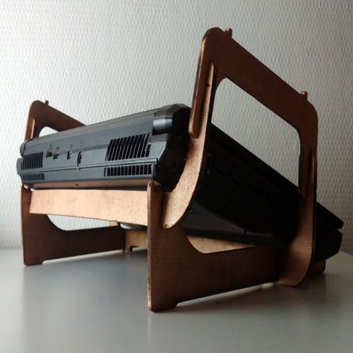 طرح پایه لپ‌تاپ چوب و پلکسی گلاس طراحی برای برش لیزر - laptop stand wood and plexiglass drawing for laser cutting - برای دستگاه CNC چوب و لیزر (سی ان سی)