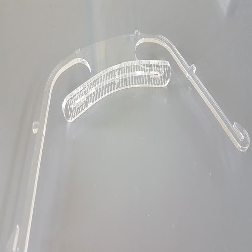 طرح وکتور هولدر و آویز لباس پلاستیکی برای برش - laser cur covid 19 face mask frontale pour visiere 4mm - برای دستگاه CNC چوب و لیزر (سی ان سی)