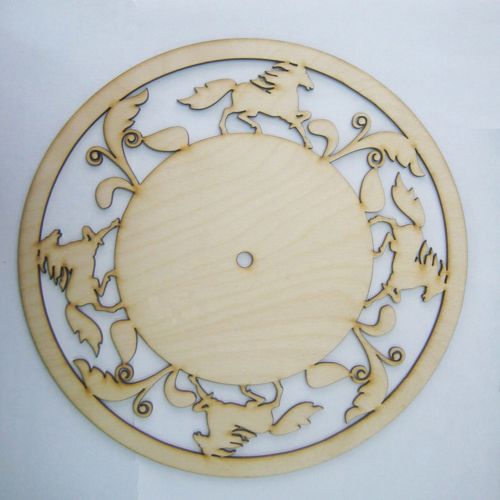 طرح ساعت دیواری با شماره های حیوانات کنده کاری شده برای برش دستگاه cnc چوب و لیزر
