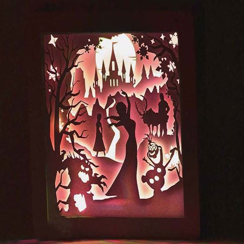 طرح لامپ LED جعبه نور لیزری سه بعدی - laser cut 3d illusion lamp led light box - برای دستگاه CNC چوب و لیزر (سی ان سی)