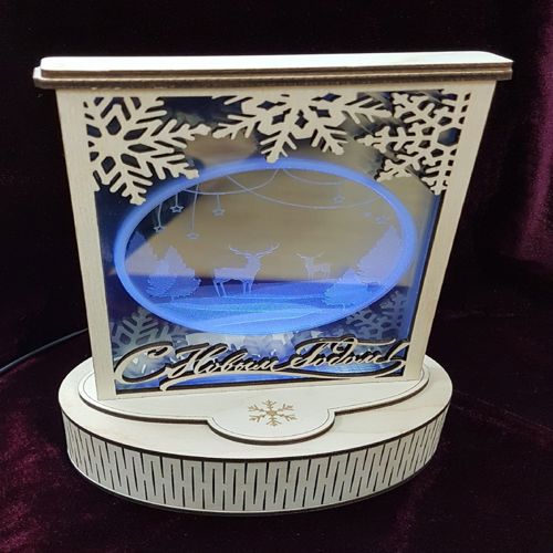 طرح لامپ سه بعدی برش لیزری - laser cut 3d lamp layout ve - برای دستگاه CNC چوب و لیزر (سی ان سی)