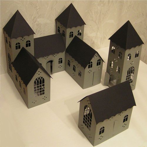 طرح مدل کاغذی قلعه سه بعدی برش لیزری کاردستی قلعه مدل کاغذی - laser cut 3d paper castle craft castle paper model - برای دستگاه CNC چوب و لیزر (سی ان سی)