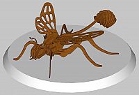 طرح پازل سه بعدی برش لیزری مدل Mud Dauber Wasp e template - laser cut 3d puzzle mud dauber wasp ex template - برای دستگاه CNC چوب و لیزر (سی ان سی)