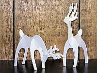 طرح پازل سه بعدی برش لیزری گوزن کوچک قالب - laser cut 3d puzzle small deer template - برای دستگاه CNC چوب و لیزر (سی ان سی)