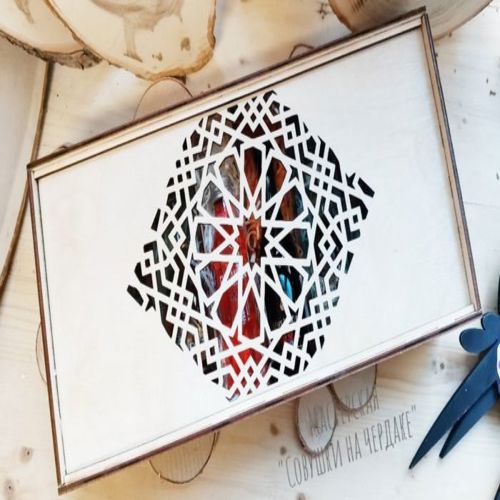 طرح جعبه هدیه برش لیزری میلی‌متری طرح - laser cut 4mm gift box 2 layout - برای دستگاه CNC چوب و لیزر (سی ان سی)