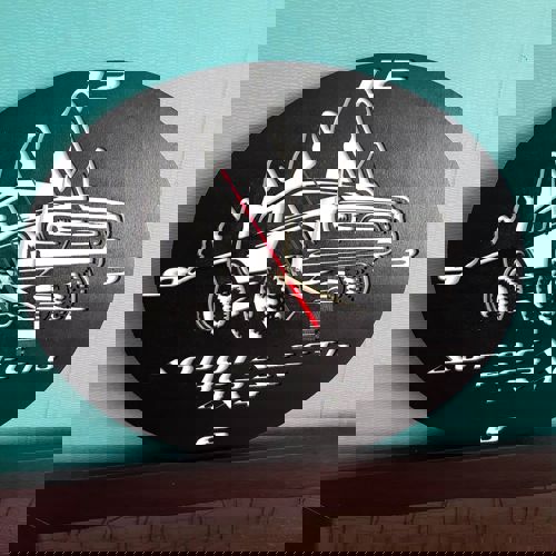 طرح ساعت دیواری برش خورده با لیزر وی ای - laser cut 4x4 wall clock ve - برای دستگاه CNC چوب و لیزر (سی ان سی)