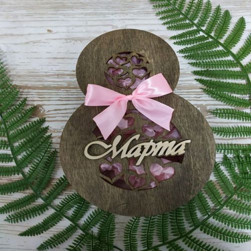 طرح جعبه هدیه چوبی برش لیزری مارس - laser cut 8 march wooden gift box ve - برای دستگاه CNC چوب و لیزر (سی ان سی)