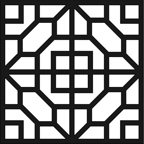 طرح لیزری انتزاعی هندسی جلی - laser cut abstract geometric jali design ve - برای دستگاه CNC چوب و لیزر (سی ان سی)