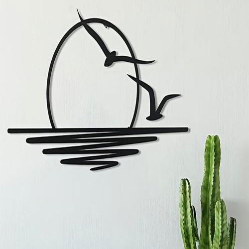 طرح برش لیزری انتزاعی طلوع یا غروب دیوار تزئینی - laser cut abstract sunrise or sunset wall decor ve - برای دستگاه CNC چوب و لیزر (سی ان سی)