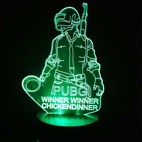 طرح لامپ پابجی موبایل لامپ پلی وی دی برش لیزری اکریلیک سه بعدی - laser cut acrylic 3d illusion lamp pubg mobile lamp ve - برای دستگاه CNC چوب و لیزر (سی ان سی)