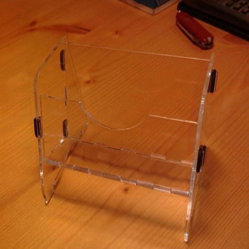 طرح برش لیزری اکریلیک کارت ویزیت پایه - laser cut acrylic business card stand - برای دستگاه CNC چوب و لیزر (سی ان سی)