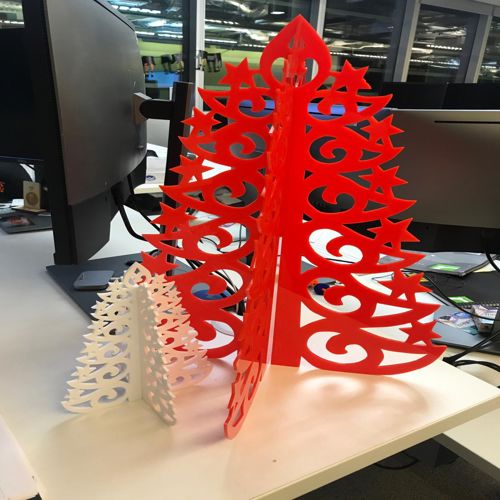طرح قالب درخت کریسمس اکریلیک برش لیزری - laser cut acrylic christmas tree template - برای دستگاه CNC چوب و لیزر (سی ان سی)
