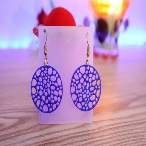 طرح گوشواره‌های دایره‌ای اکریلیک برش لیزری - laser cut acrylic circle earrings - برای دستگاه CNC چوب و لیزر (سی ان سی)