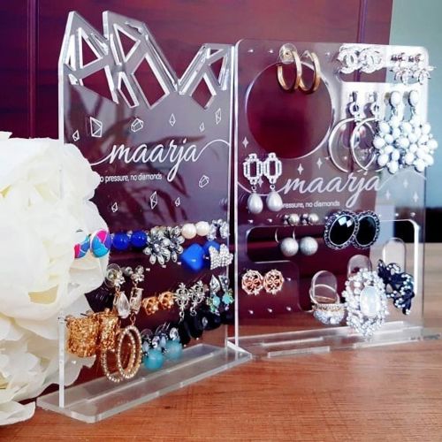 طرح برش لیزری اکریلیک جواهرات نمایش پایه - laser cut acrylic jewelry display stand ve - برای دستگاه CNC چوب و لیزر (سی ان سی)