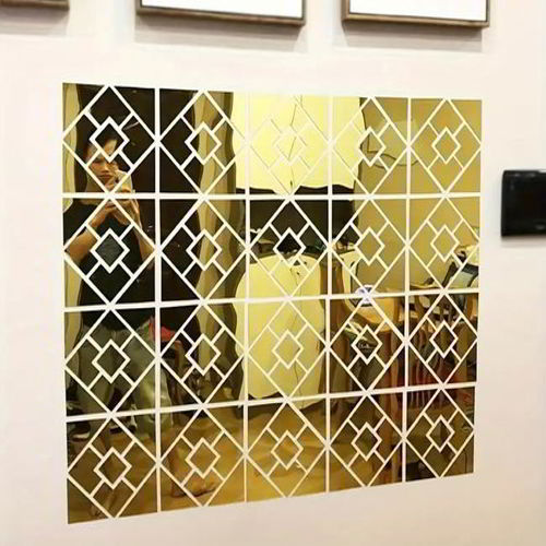 طرح آینه دیواری اکریلیک برش لیزری تزئینات - laser cut acrylic mirror wall decor ve - برای دستگاه CNC چوب و لیزر (سی ان سی)