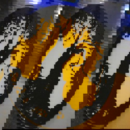 طرح ساعت دیواری طرح درخت اکریلیک برش لیزری - laser cut acrylic tree design wall clock ve - برای دستگاه CNC چوب و لیزر (سی ان سی)