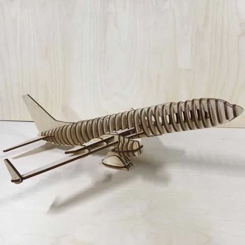 طرح مدل سه بعدی هواپیما با برش لیزری - laser cut airplane 3d model ve - برای دستگاه CNC چوب و لیزر (سی ان سی)