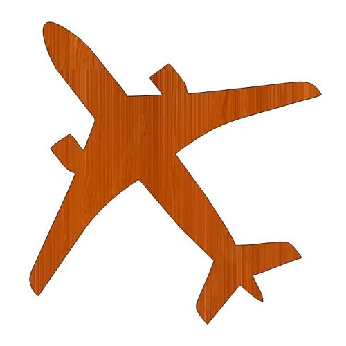 طرح هواپیمای برش لیزری تصویرسازی شده روی زمینه سفید - laser cut airplane illustrated on a white background ve - برای دستگاه CNC چوب و لیزر (سی ان سی)