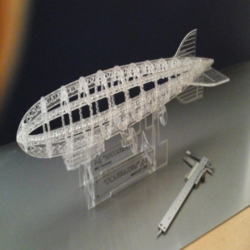 طرح مدل هواپیمای برش لیزری سه بعدی پازل - laser cut airship model 3d puzzle - برای دستگاه CNC چوب و لیزر (سی ان سی)