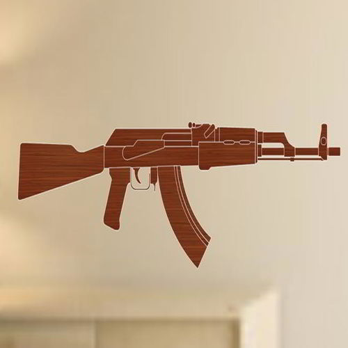 طرح برش لیزری ak 47 sticker - laser cut ak 47 sticker ve - برای دستگاه CNC چوب و لیزر (سی ان سی)