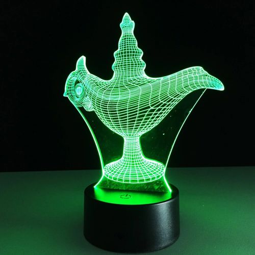 طرح برش لیزری علاءالدین سه بعدی توهم لامپ لامپ - laser cut aladdin 3d illusion lamp ve - برای دستگاه CNC چوب و لیزر (سی ان سی)