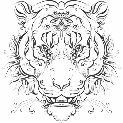 طرح برش لیزری حیوان یوزپلنگ خطی نقاشی - laser cut animal cheetah line art - برای دستگاه CNC چوب و لیزر (سی ان سی)