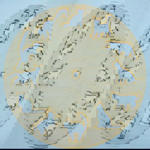طرح نقاشی ساعت حیوانات با برش لیزری - laser cut animal clock drawing ve - برای دستگاه CNC چوب و لیزر (سی ان سی)