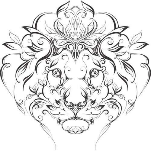 طرح برش لیزری حیوان شیر خط هنر - laser cut animal lion line art - برای دستگاه CNC چوب و لیزر (سی ان سی)