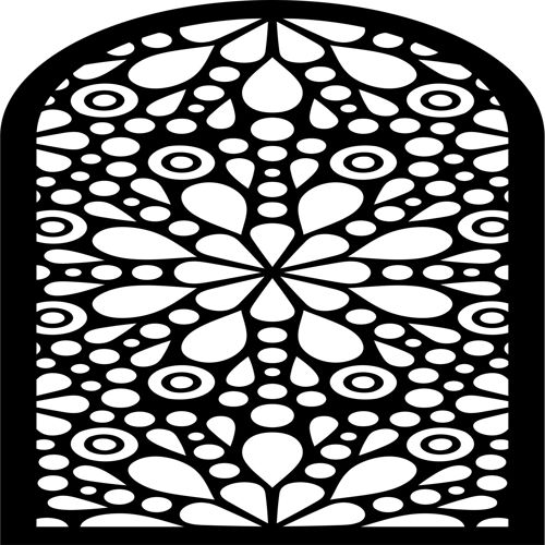 طرح برش لیزری طاق جالی الگو صفحه - laser cut arch jali pattern screen ve - برای دستگاه CNC چوب و لیزر (سی ان سی)