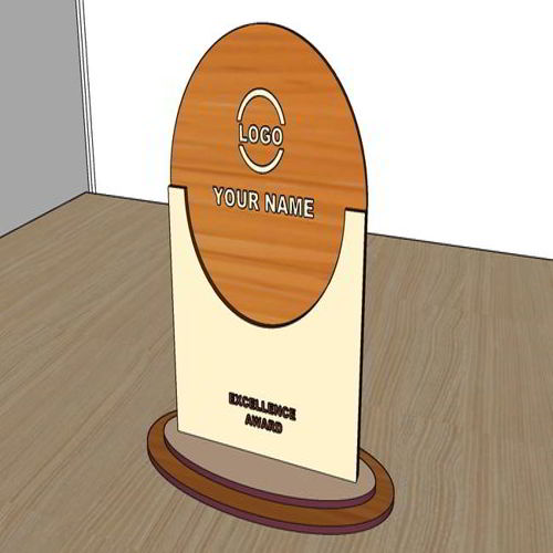 طرح مدل برش لیزری جایزه چوبی طراحی - laser cut award model wooden trophy design ve - برای دستگاه CNC چوب و لیزر (سی ان سی)