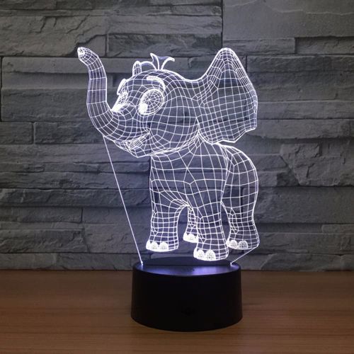 طرح laser-cut-baby-elephant-3d-night-light-desk-lamp-3d-optical-acrylic-lamp
