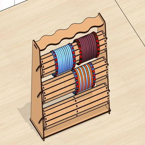 طرح النگو برش لیزری پایه - laser cut bangle stand ve - برای دستگاه CNC چوب و لیزر (سی ان سی)