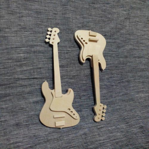 طرح برش لیزری گیتار بیس قاب - laser cut bass guitar ve - برای دستگاه CNC چوب و لیزر (سی ان سی)
