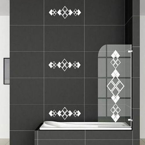 طرح برچسب‌های دیواری حمام برش لیزری برش تزئینات روی دوش برچسب‌ها - laser cut bathroom wall stickers ornament shower screen stickers ve - برای دستگاه CNC چوب و لیزر (سی ان سی)